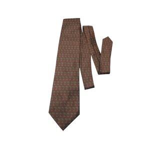 Tommy Bahama Off Island Mens Handmade Silk Necktie Brown Tropical